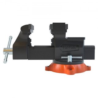 Torno de Banco, Ancho de Mordaza de 16.5 cm, Apertura Adelante de 16.5 cm y Apertura Inversa de 23.6 cm, Base Giratoria de Bloqueo de 360 Grados, Banco de Trabajo Multipropósito con Yunque, Hierro...