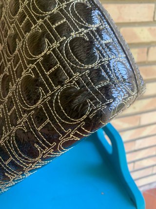 Bolso Tote Carolina Herrera Charol Marrón