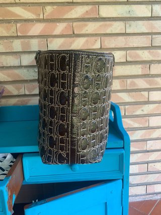 Bolso Tote Carolina Herrera Charol Marrón
