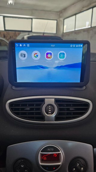 Rádio Clio 3 Android 14 + GPS + Carplay sem fios.