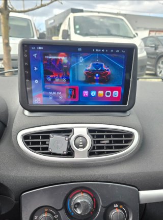 Rádio Clio 3 Android 14 + GPS + Carplay sem fios.