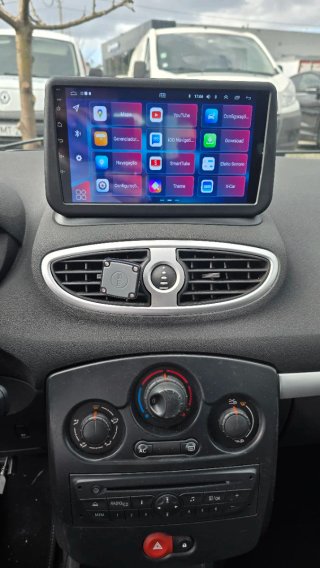 Rádio Clio 3 Android 14 + GPS + Carplay sem fios.