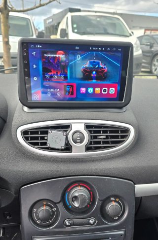 Rádio Clio 3 Android 14 + GPS + Carplay sem fios.