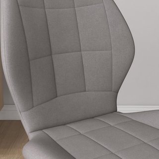 Set di 4 sedie moderne da pranzo, sedie da cucina e soggiorno con rivestimento in flanella e gambe in acciaio, grigio