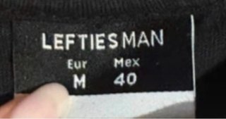 T-shirt Lefties Preta Estampada