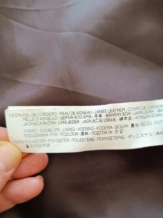 Chaqueta Zara Man Piel Bomber Marrón talla M/S