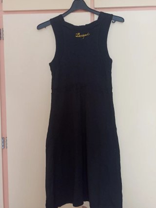 Vestido Desigual Negro con Flores