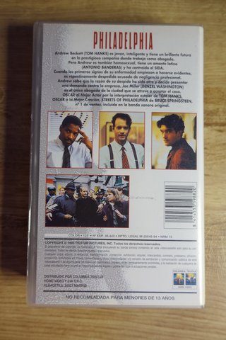 Philadelphia VHS Tom Hanks Denzel Washington