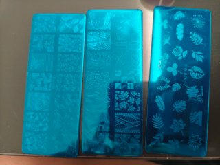 7 Piastrine per Nail Art Stamping Gel Unghie