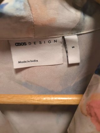 Camisa ASOS Design Estampada Satén Multicolor