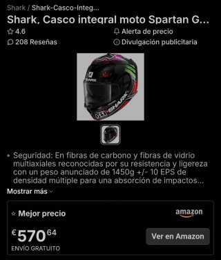 Casco Shark Spartan GT Talla M
