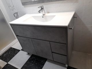 Espejo 1×80cm Mueble con lavabo 101×84cm Armario