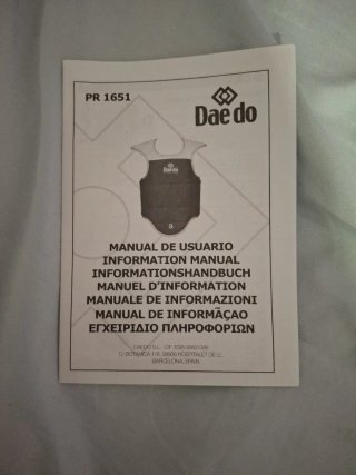 Peto Taekwondo Daedo Talla uno Azul y rojo reversi