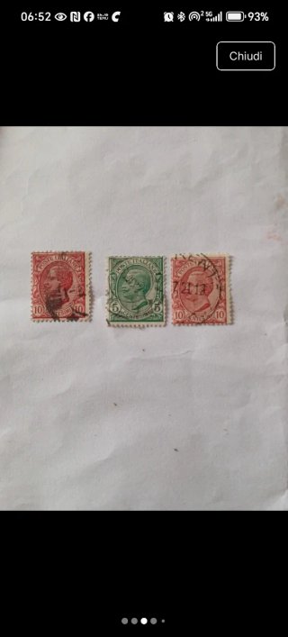 3 Francobolli Regno Italia Inizio '900