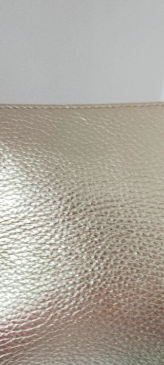Pochette vera pelle oro con tracolla