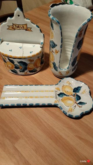 Set cucina decorato limoni
