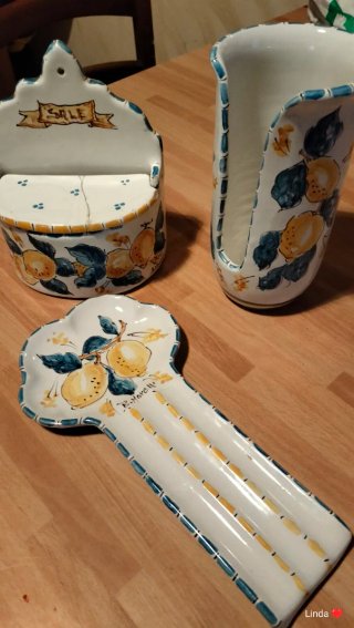 Set cucina decorato limoni