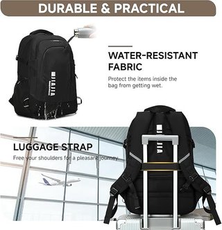 Amythe mochila 15.6'' grande impermeable Negra