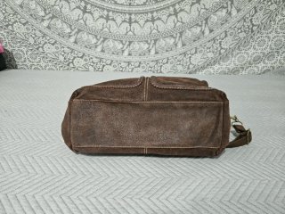 Bolsos Vintage Piel Marrón y Plateado