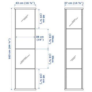 Vitrina cristal Detolf Ikea en negro marrón