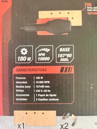 Lijadora Orbital WORCGRIP PRO 180W