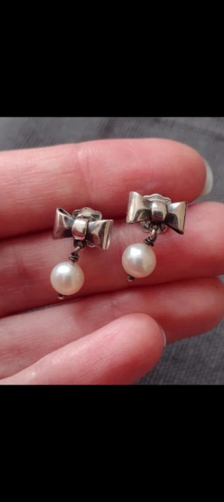 Pendientes Tous Betty perla plata