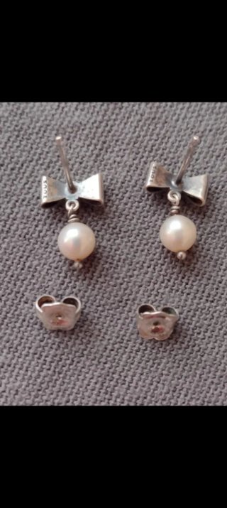 Pendientes Tous Betty perla plata