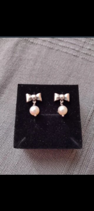 Pendientes Tous Betty perla plata