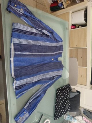T-shirt donna righe blu e bianche