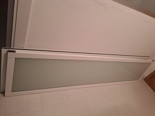 2 Puertas, Aluminio Blancas con Cristal