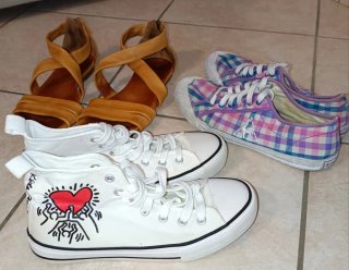 Set 3 paia scarpe donna: Sneakers + sandali 38