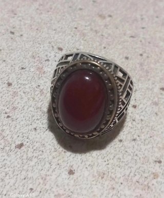 Anello Argento Corniola Ovale 19mm
