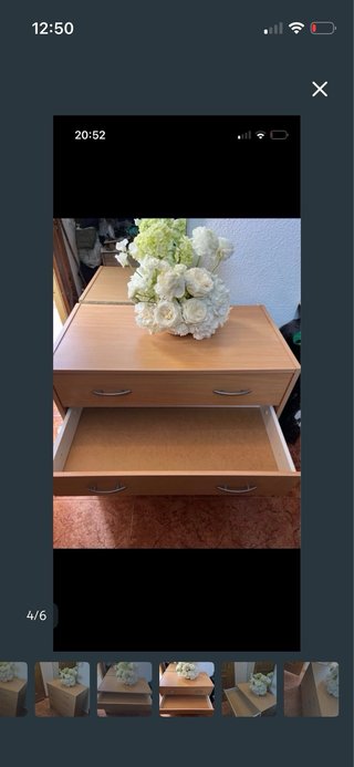 Cajonera grande de madera color beige/marrón