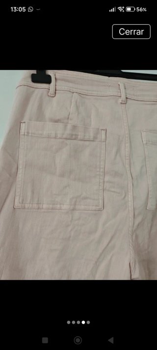 Pantalones vaqueros rosa bebé