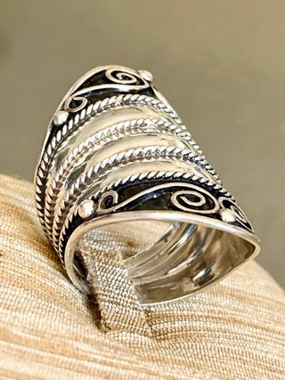 Anello Grande Argento 950 Vintage