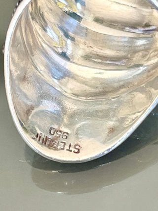 Anello Grande Argento 950 Vintage