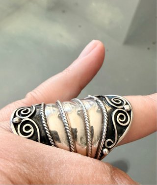 Anello Grande Argento 950 Vintage
