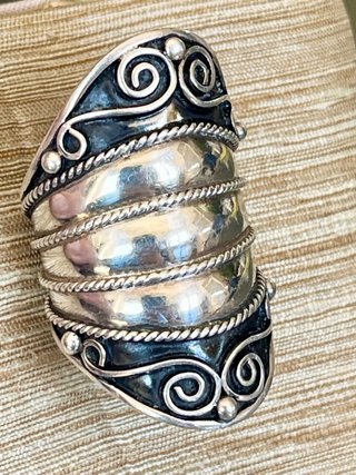Anello Grande Argento 950 Vintage