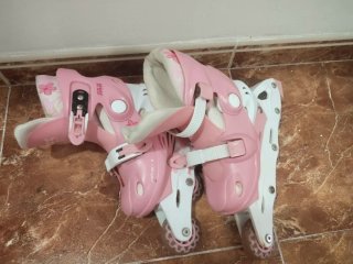 Patines en línea rosas para niña