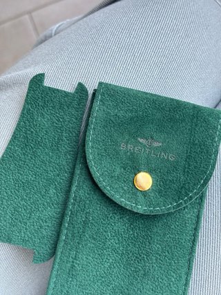 Custodia Breitling verde con supporto interno