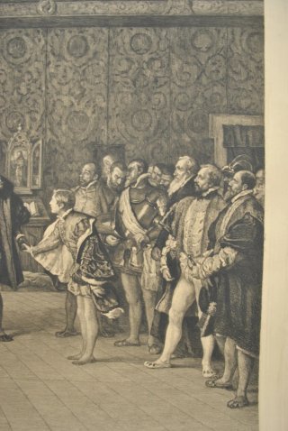 Grabado presentación de Don Juan de Austria