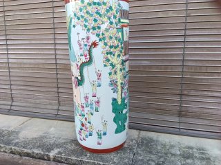 Jarrón Chino Paragüero Porcelana