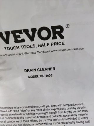 Desatascador Eléctrico VEVOR