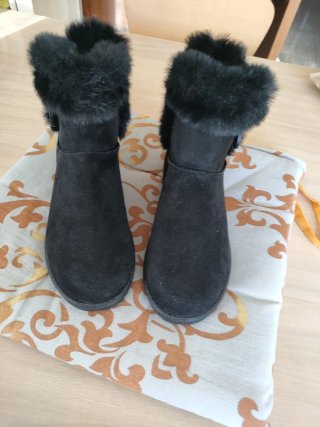Stivaletti neri pelliccia sintetica