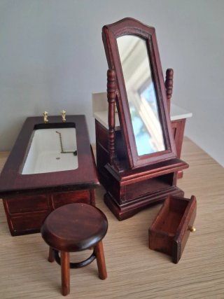Conjunto baño juguete madera