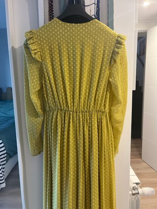 Vestido Bruna mostaza elegante talla XS