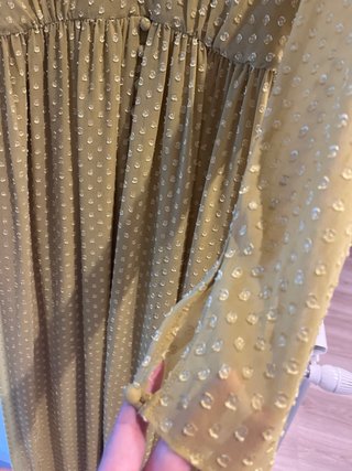 Vestido Bruna mostaza elegante talla XS