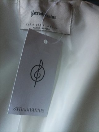 Vestido Blazer Blanco Stradivarius Talla M