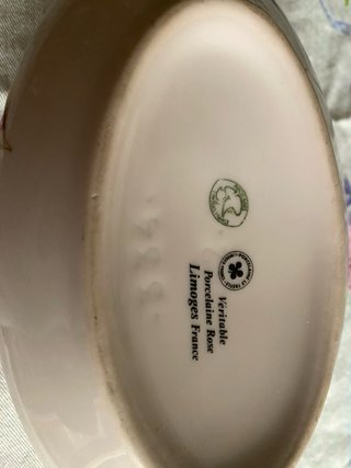 Joyero ovalado Limoges rosa