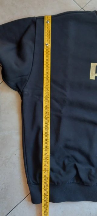 Felpa Puma nera con stampa oro